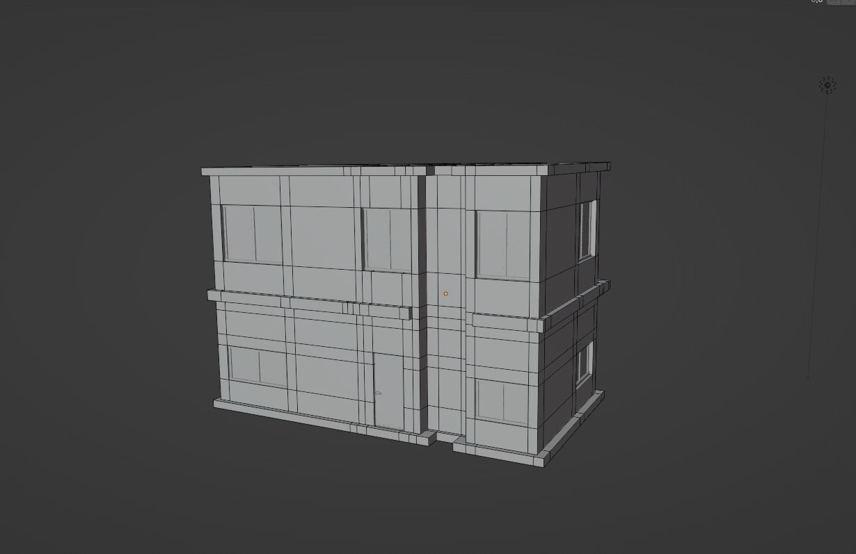 Simple Modern House 3 Low-poly 3D model_5