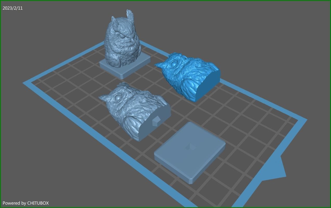 Owl head 3D print model_22