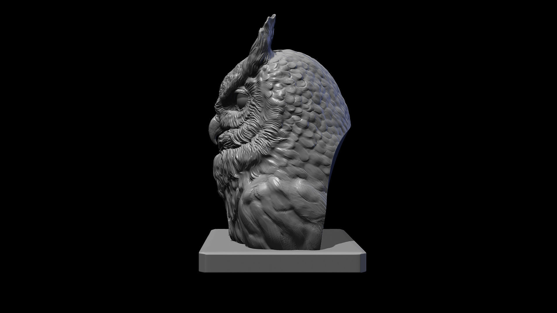 Owl head 3D print model_17