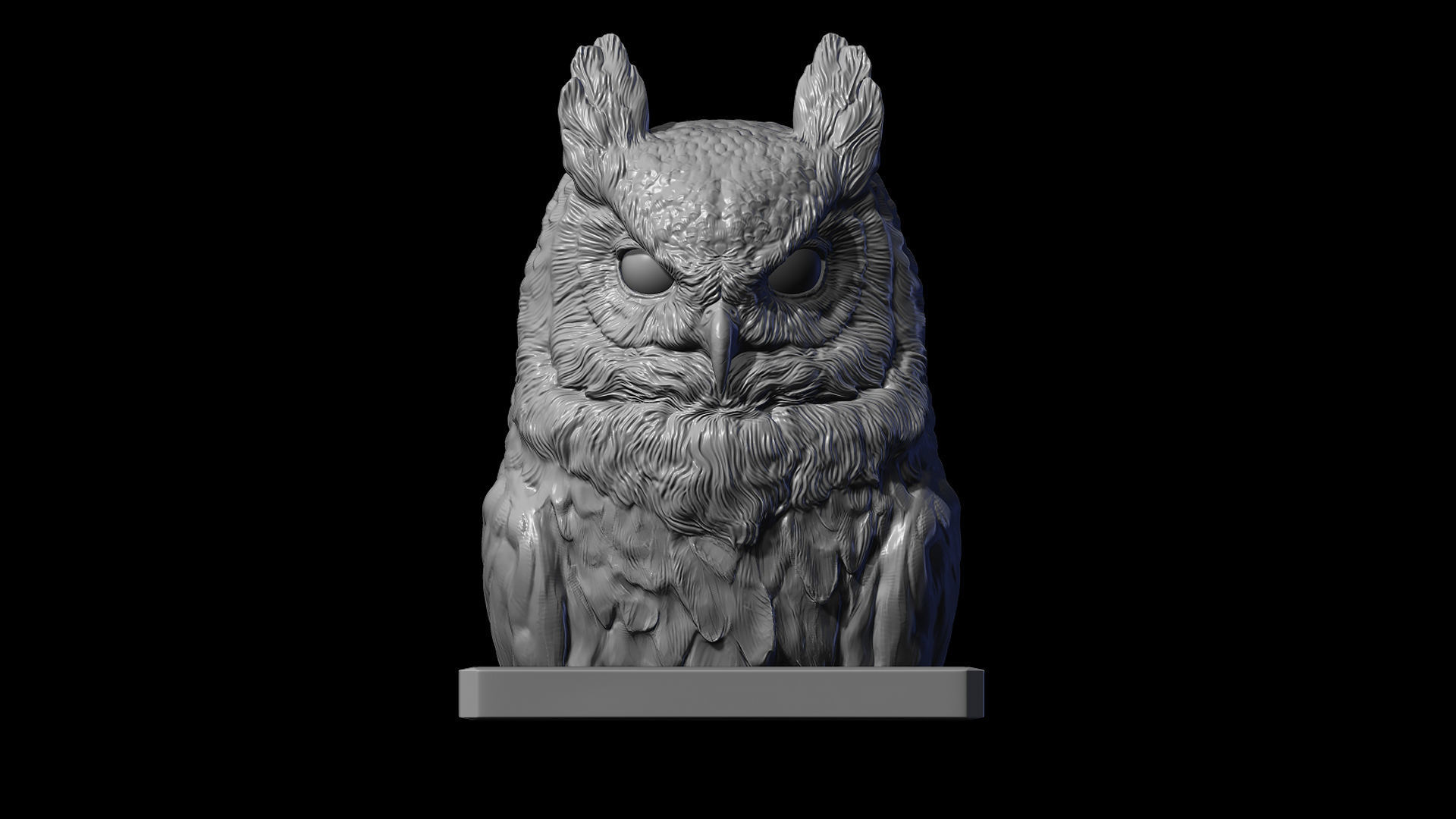 Owl head 3D print model_10