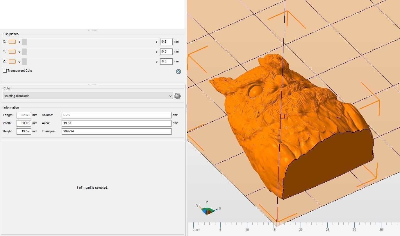 Owl head 3D print model_21