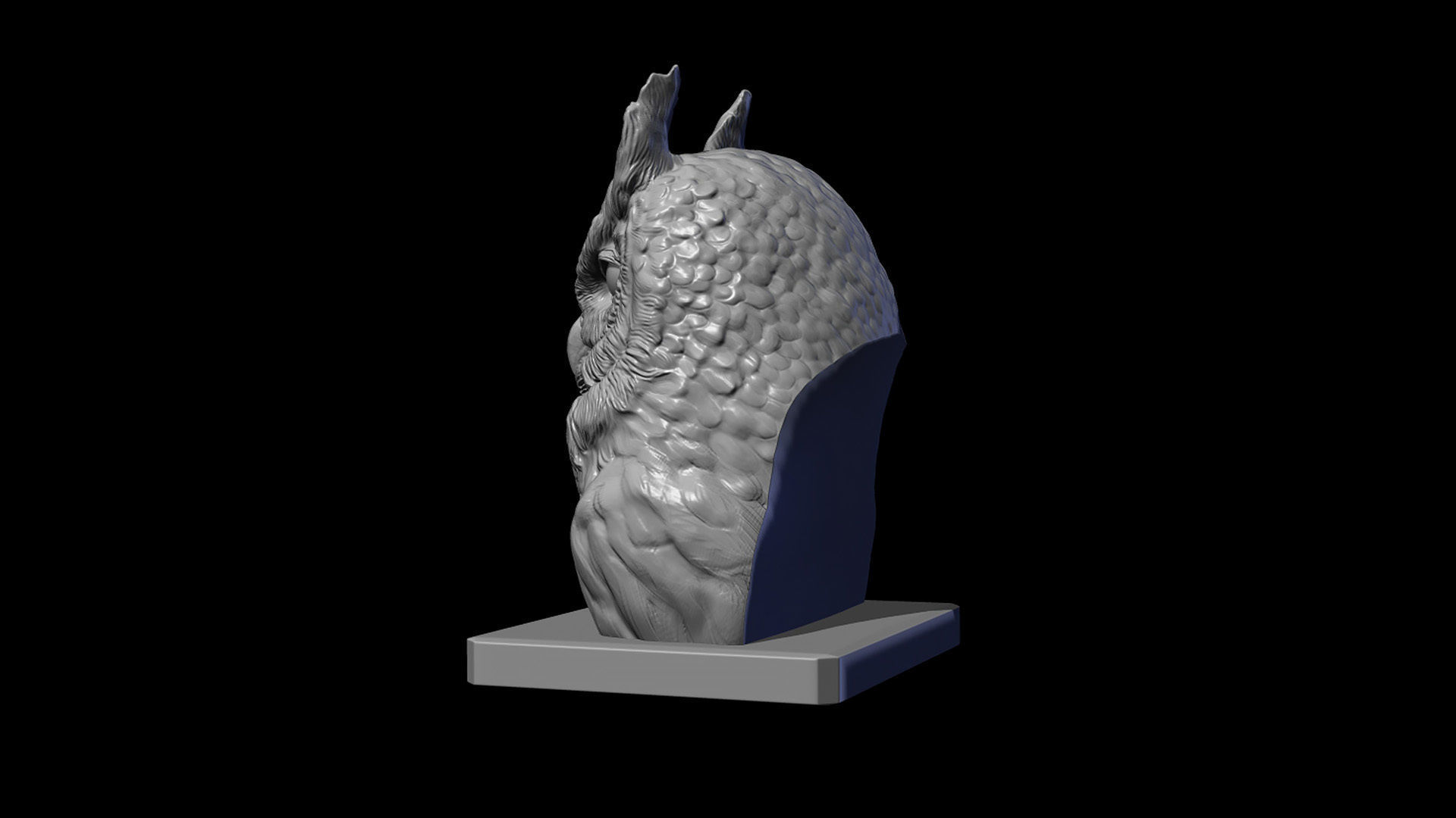 Owl head 3D print model_16