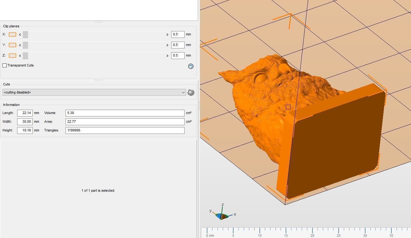 Owl head 3D print model_20