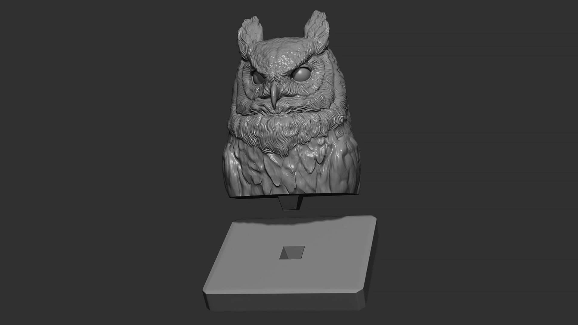 Owl head 3D print model_18