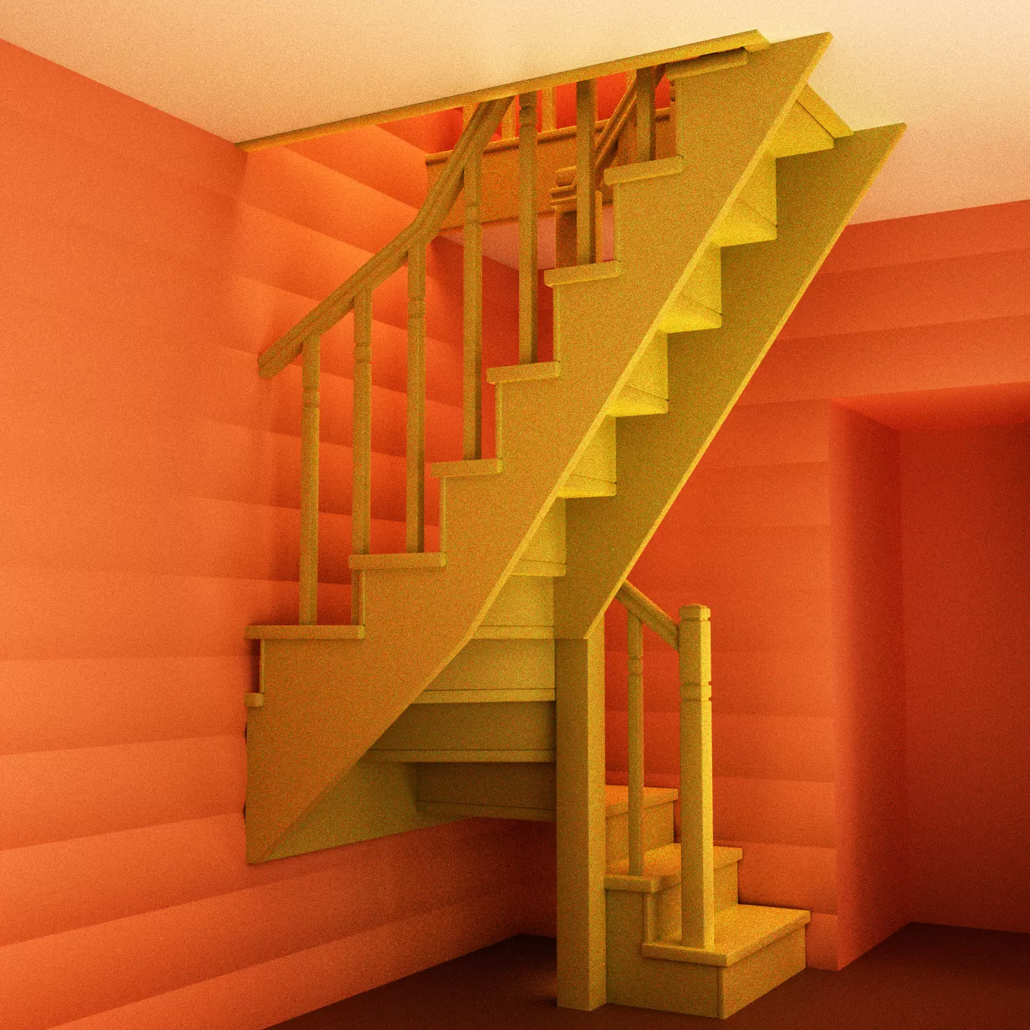 Stairs staircase 3D model_0