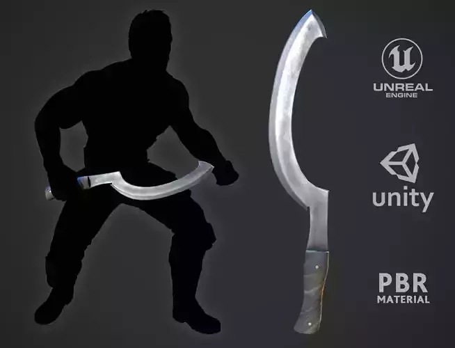 Egyptian Khopesh Low-poly 3D model