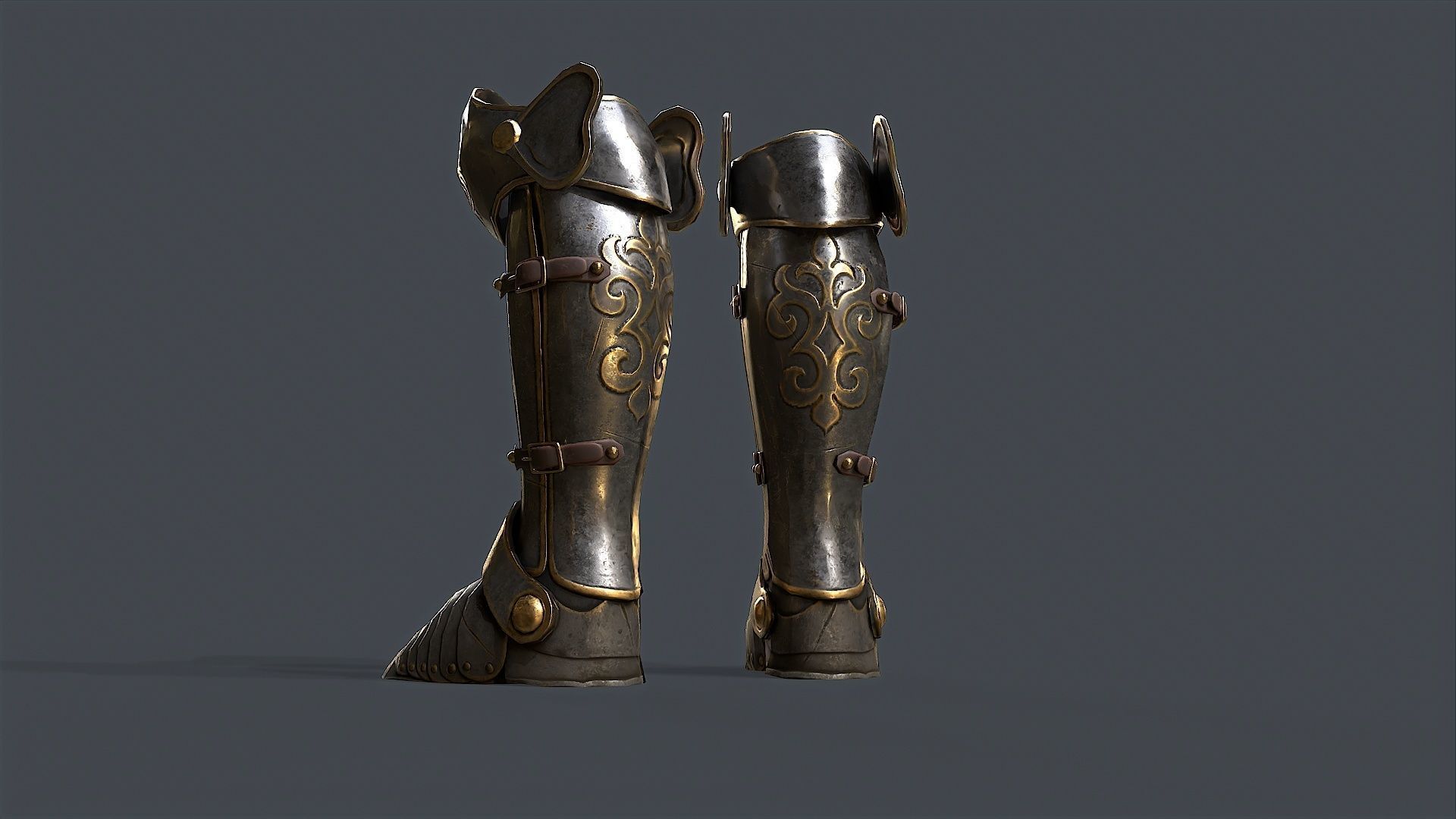 Armor Boot  Low-poly 3D model_5