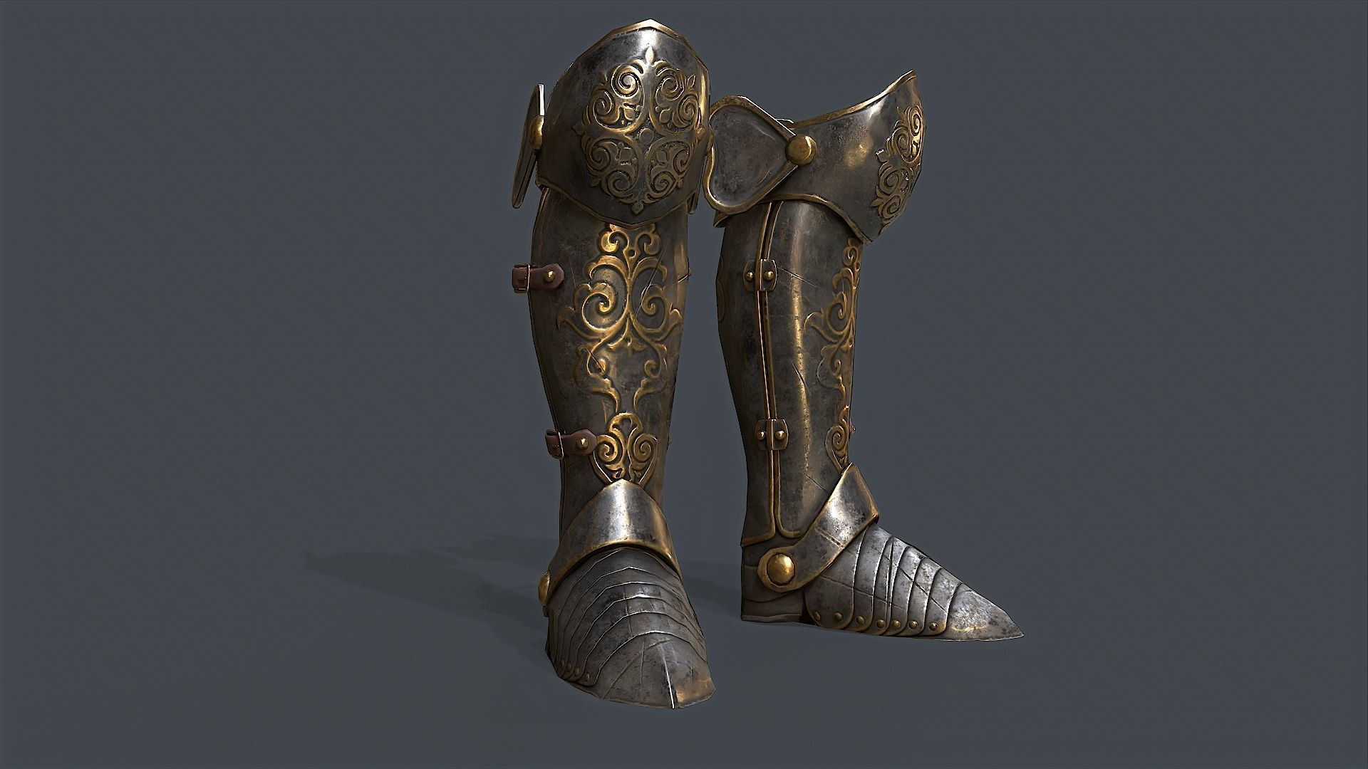 Armor Boot  Low-poly 3D model_2
