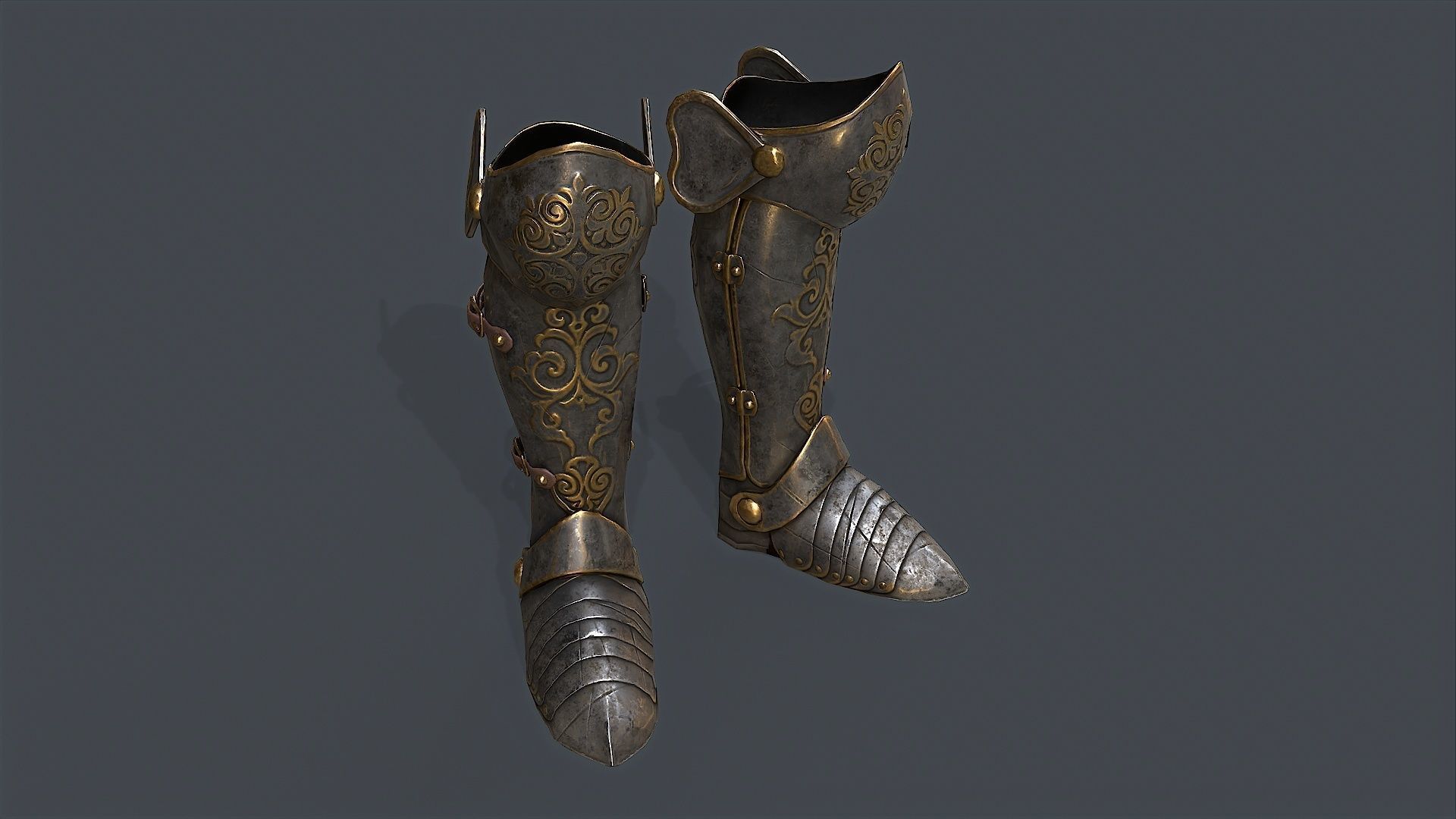Armor Boot  Low-poly 3D model_8