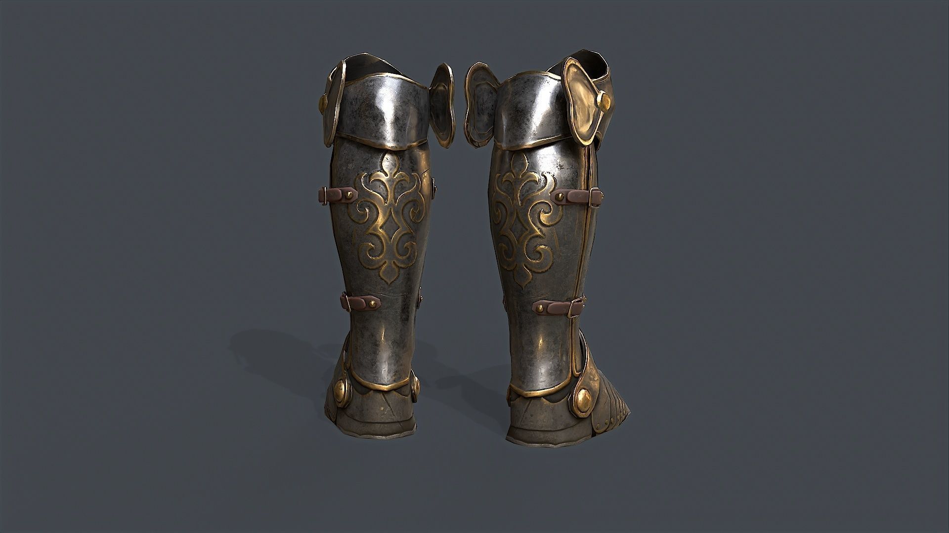 Armor Boot  Low-poly 3D model_4