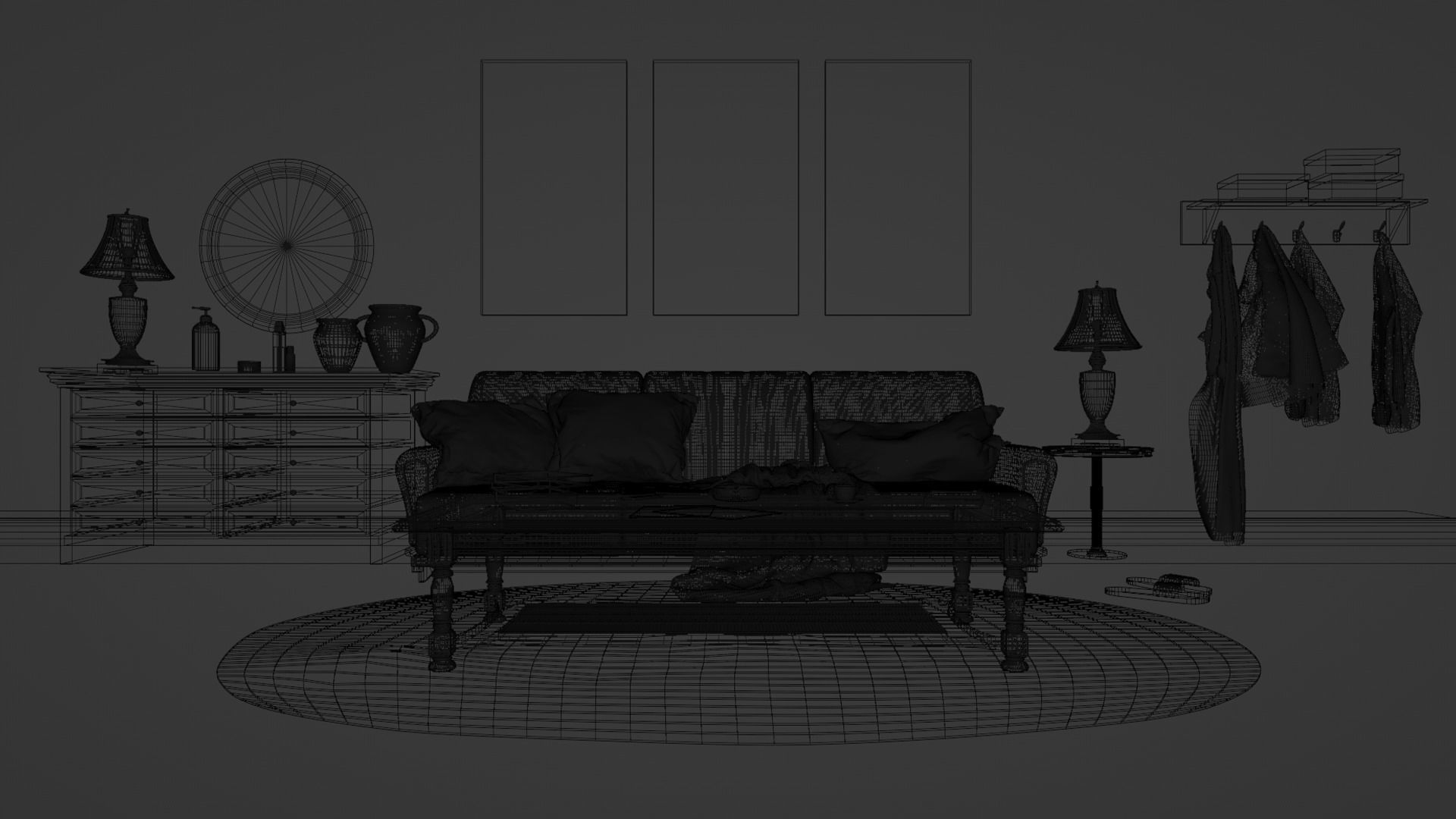 Interior scene  3D model_2