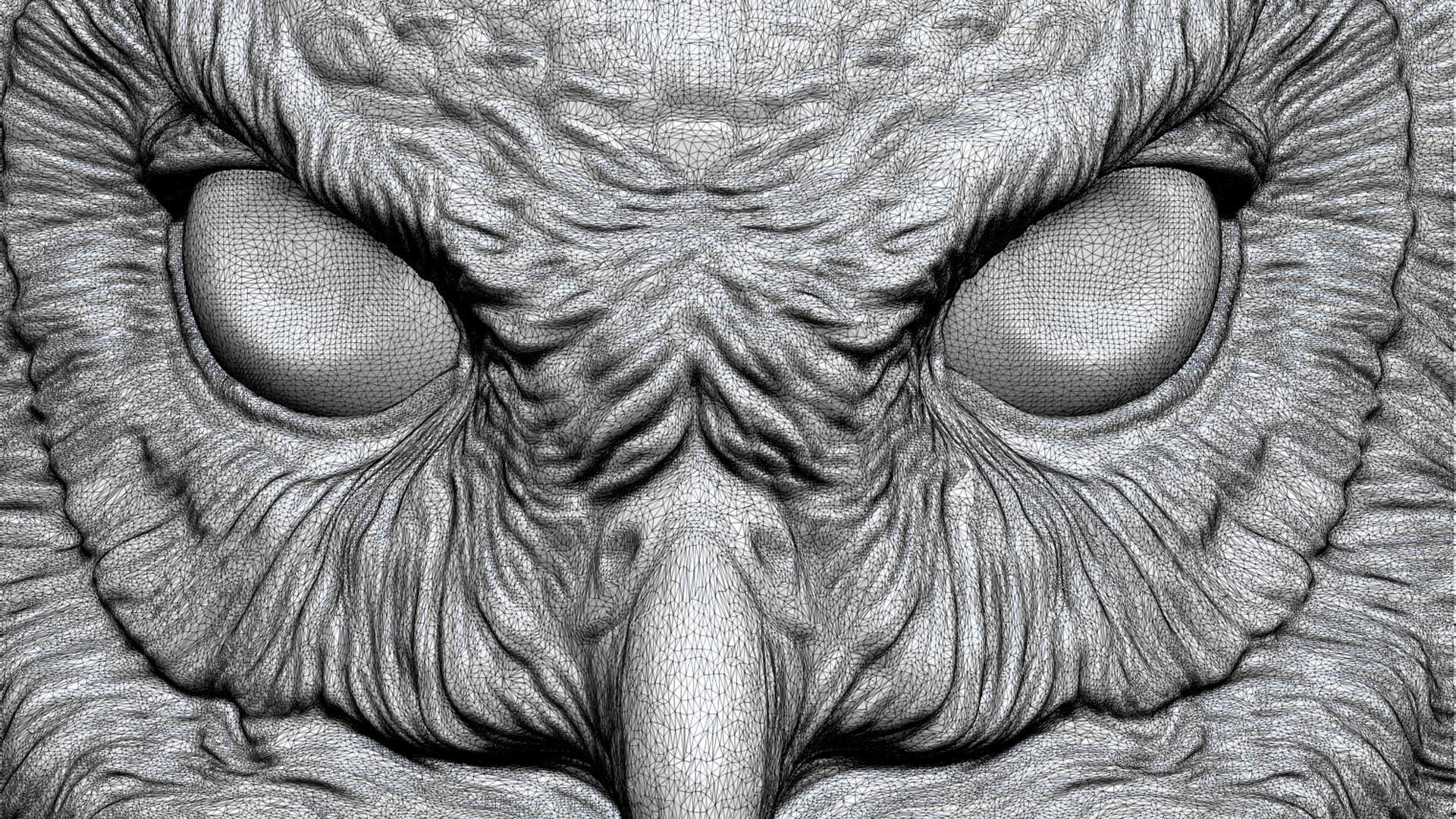 Owl head night 3D print model_20