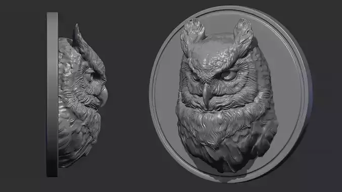 Owl  head night 3D print model