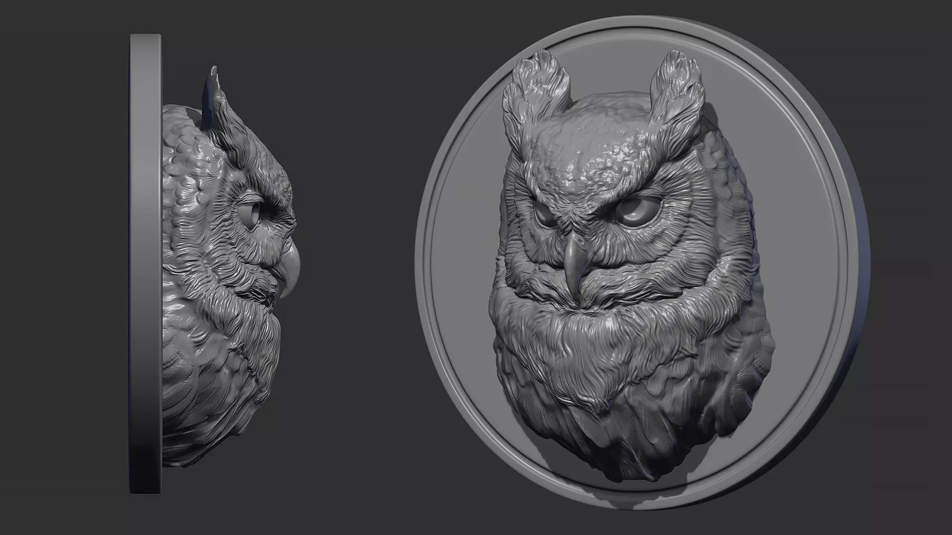Owl head night 3D print model_0