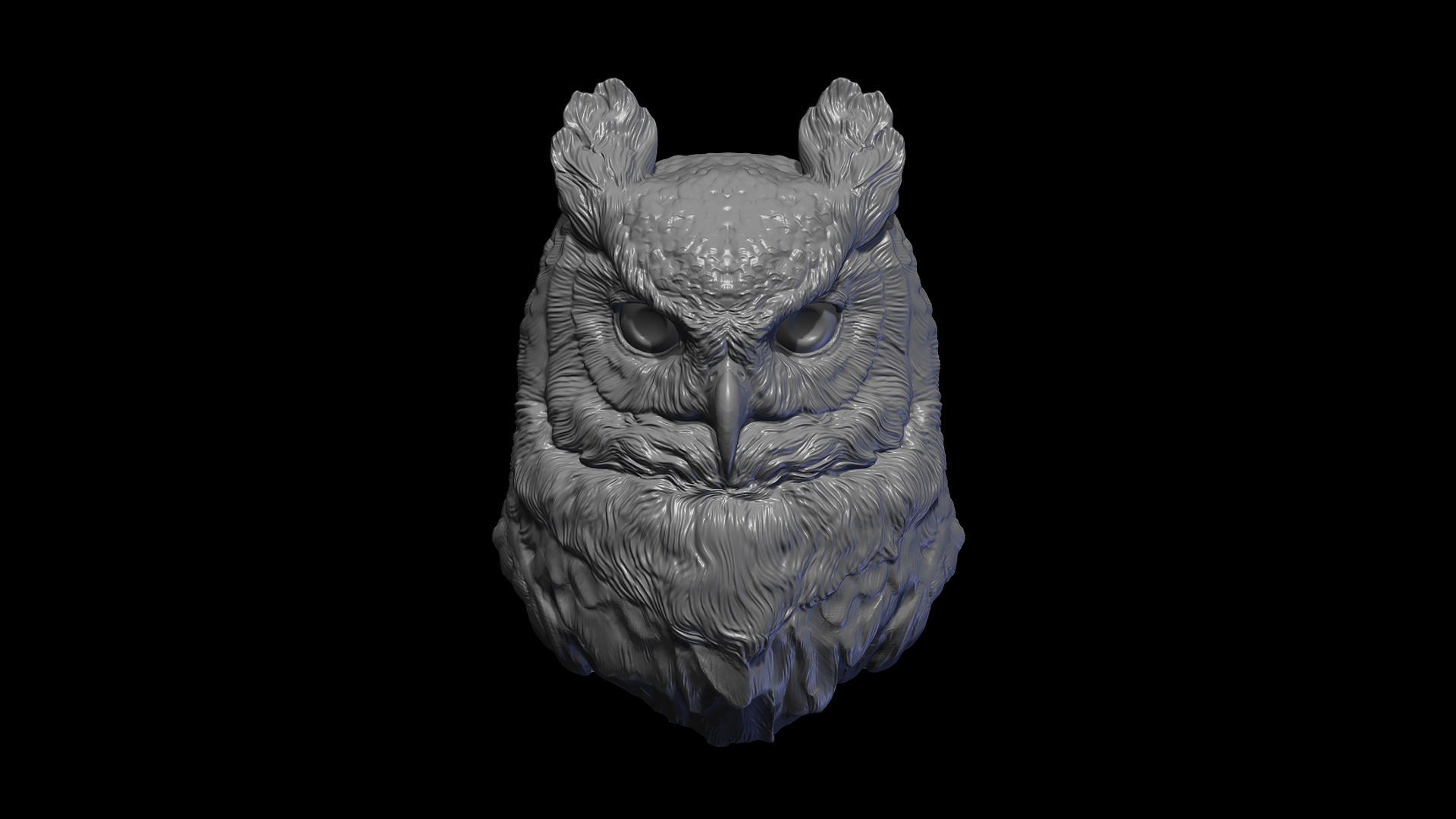 Owl head night 3D print model_15