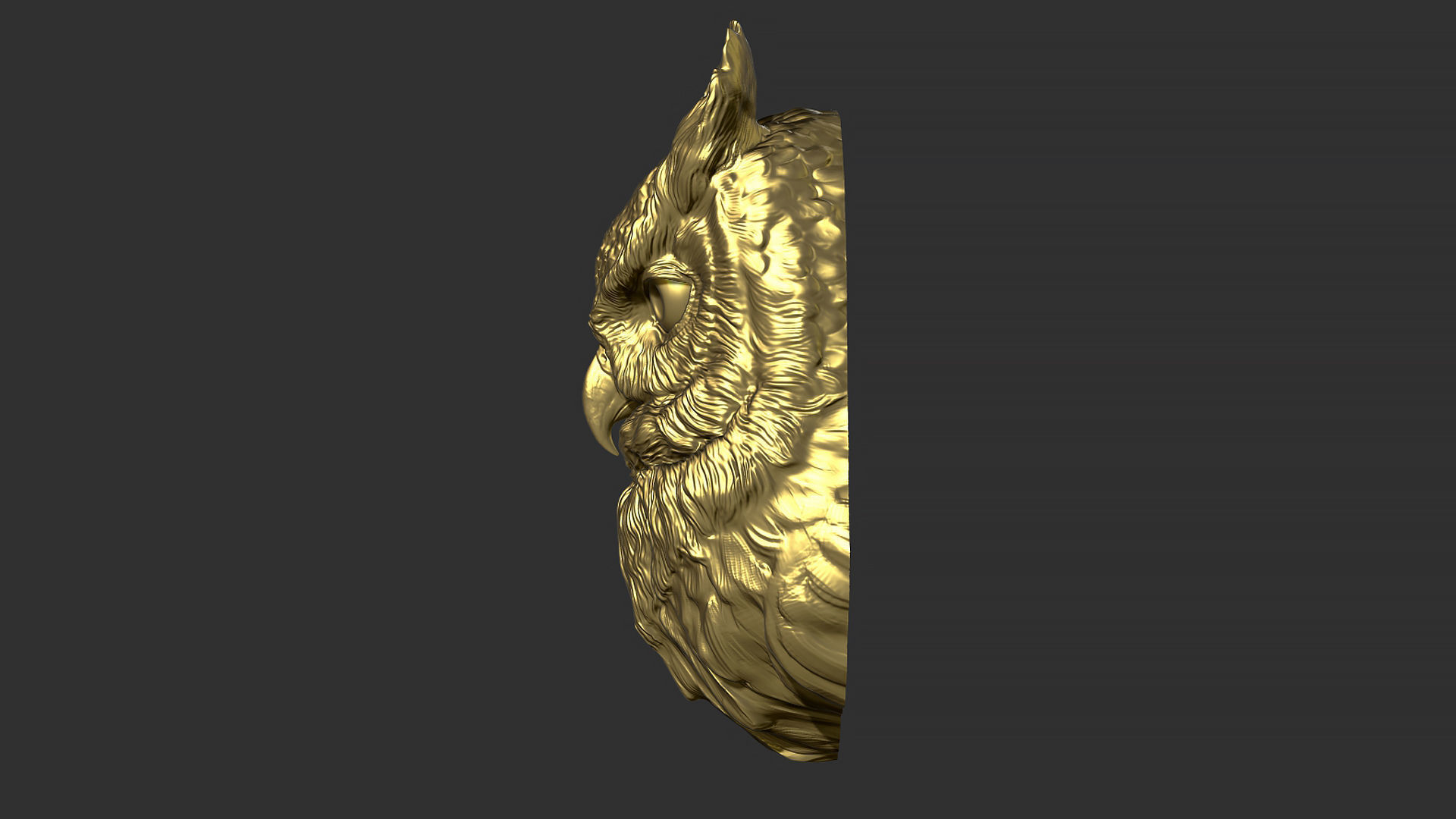 Owl head night 3D print model_6