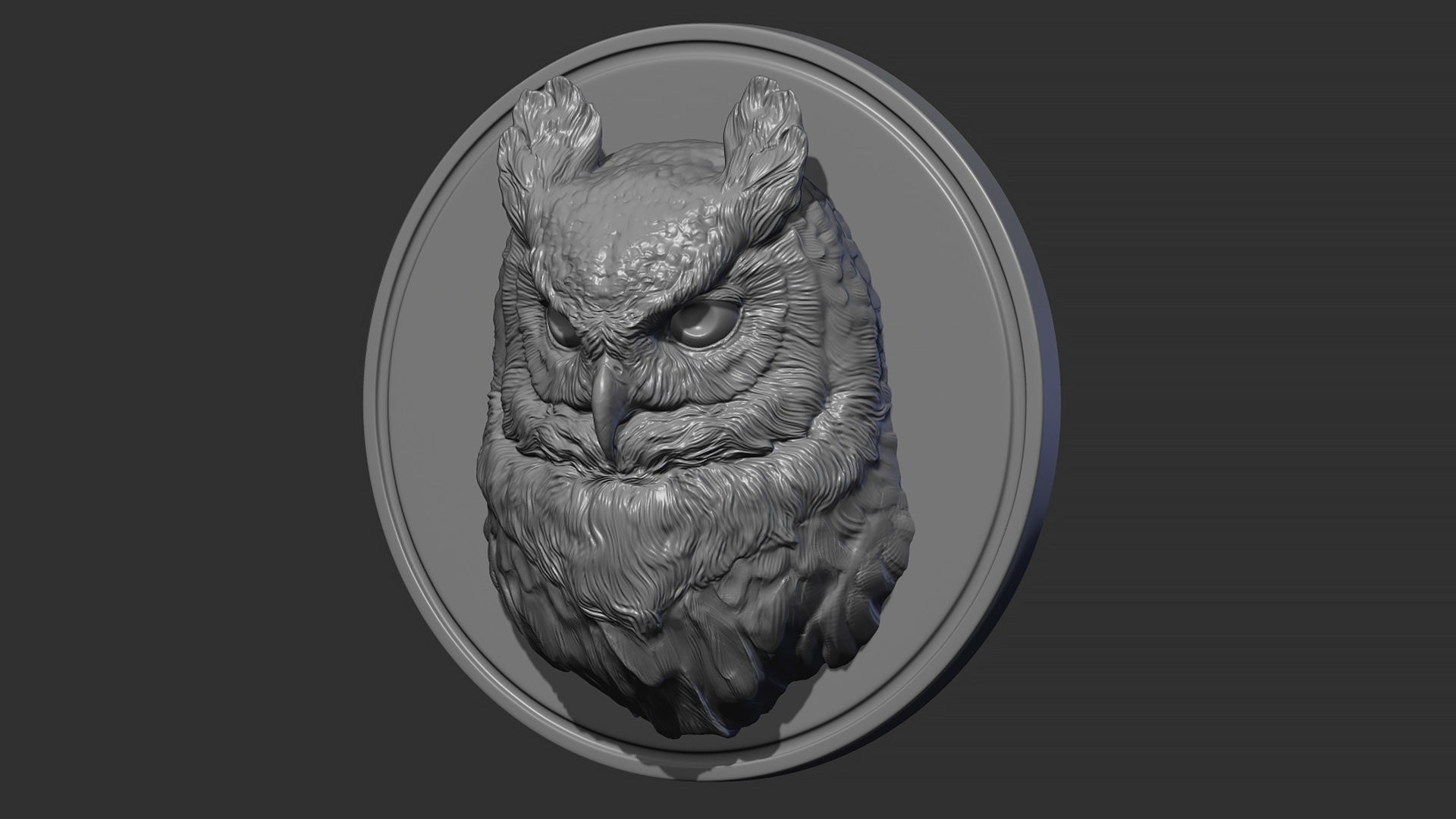 Owl head night 3D print model_8