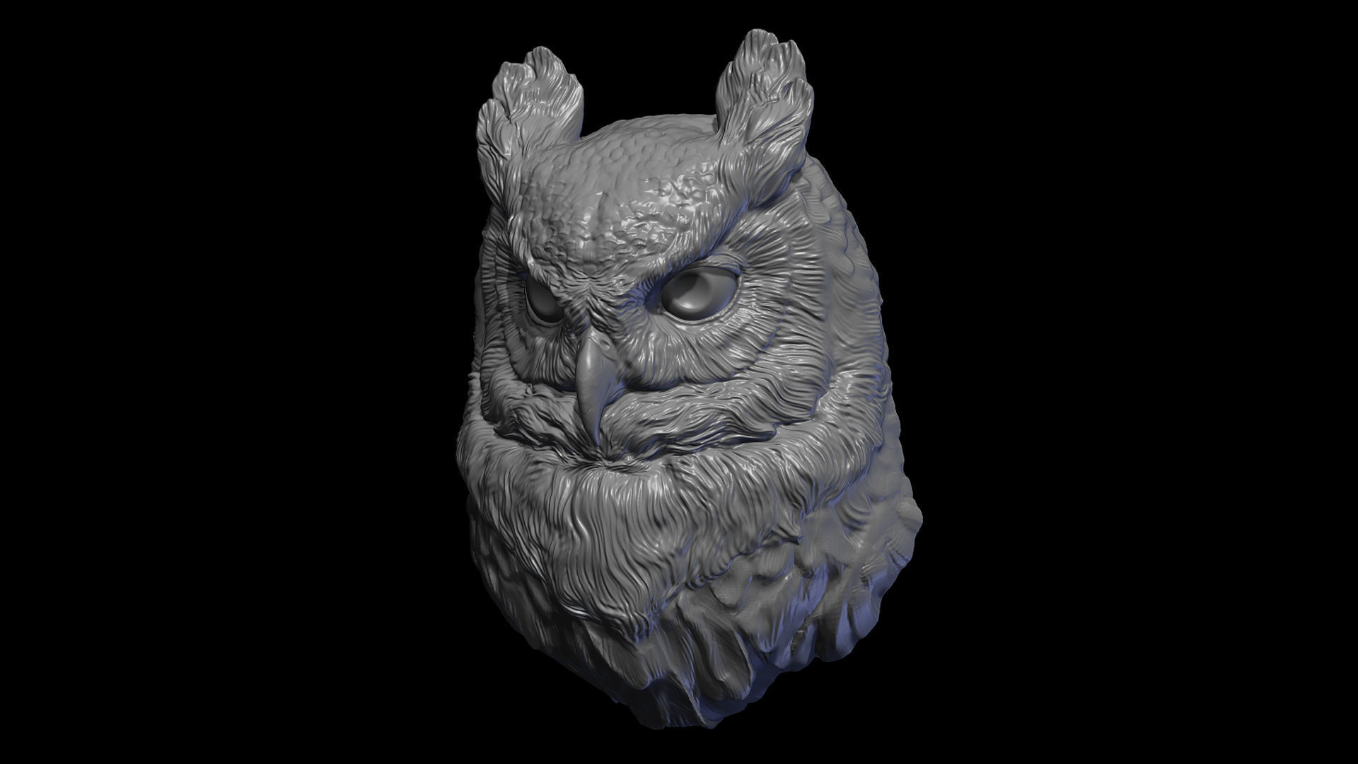 Owl head night 3D print model_17