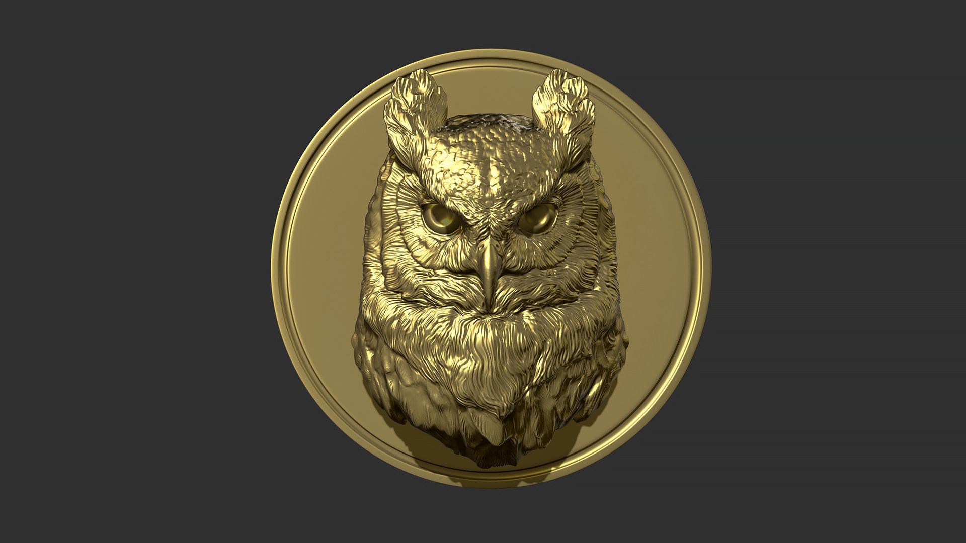 Owl head night 3D print model_3