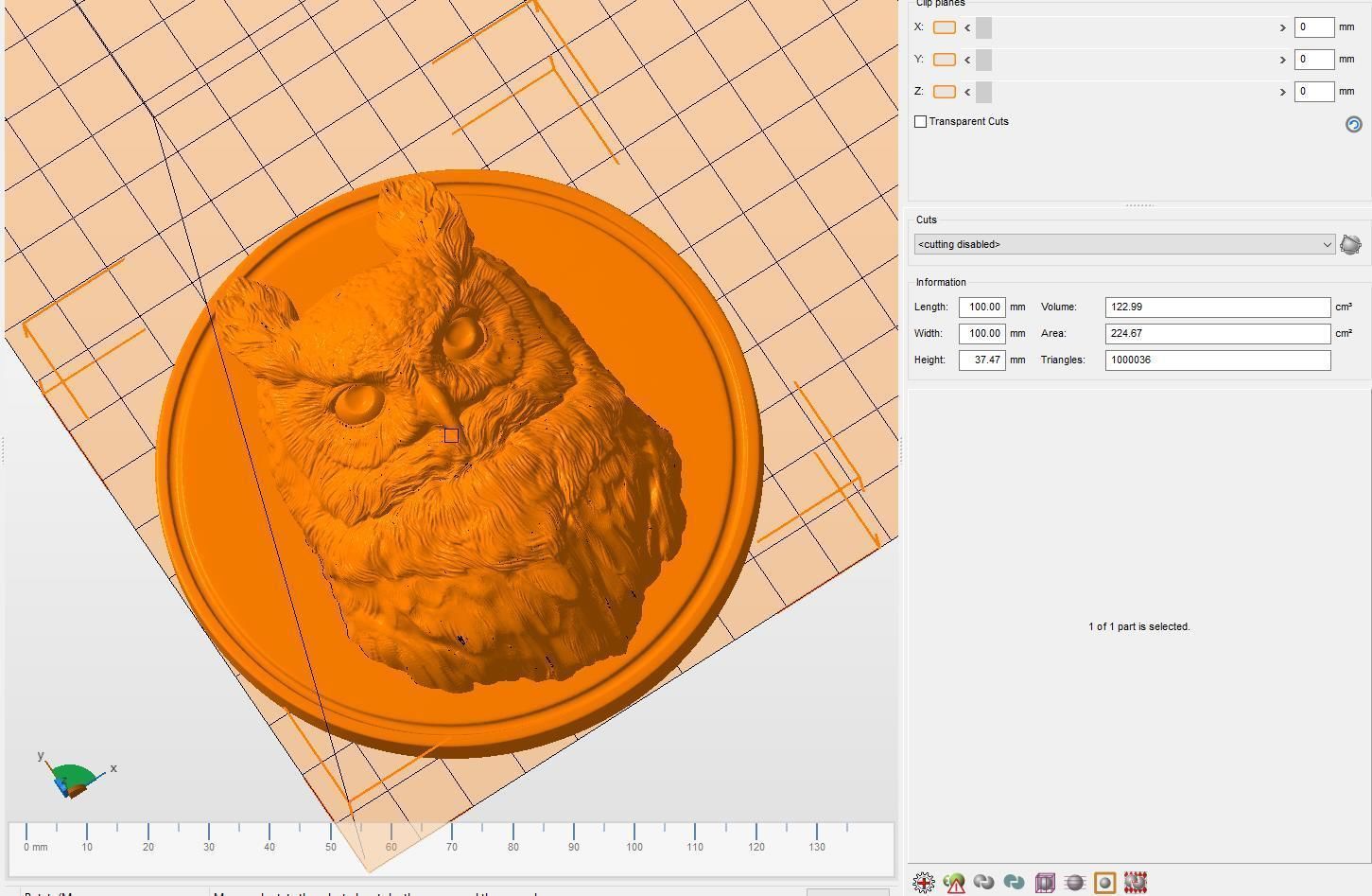 Owl head night 3D print model_21