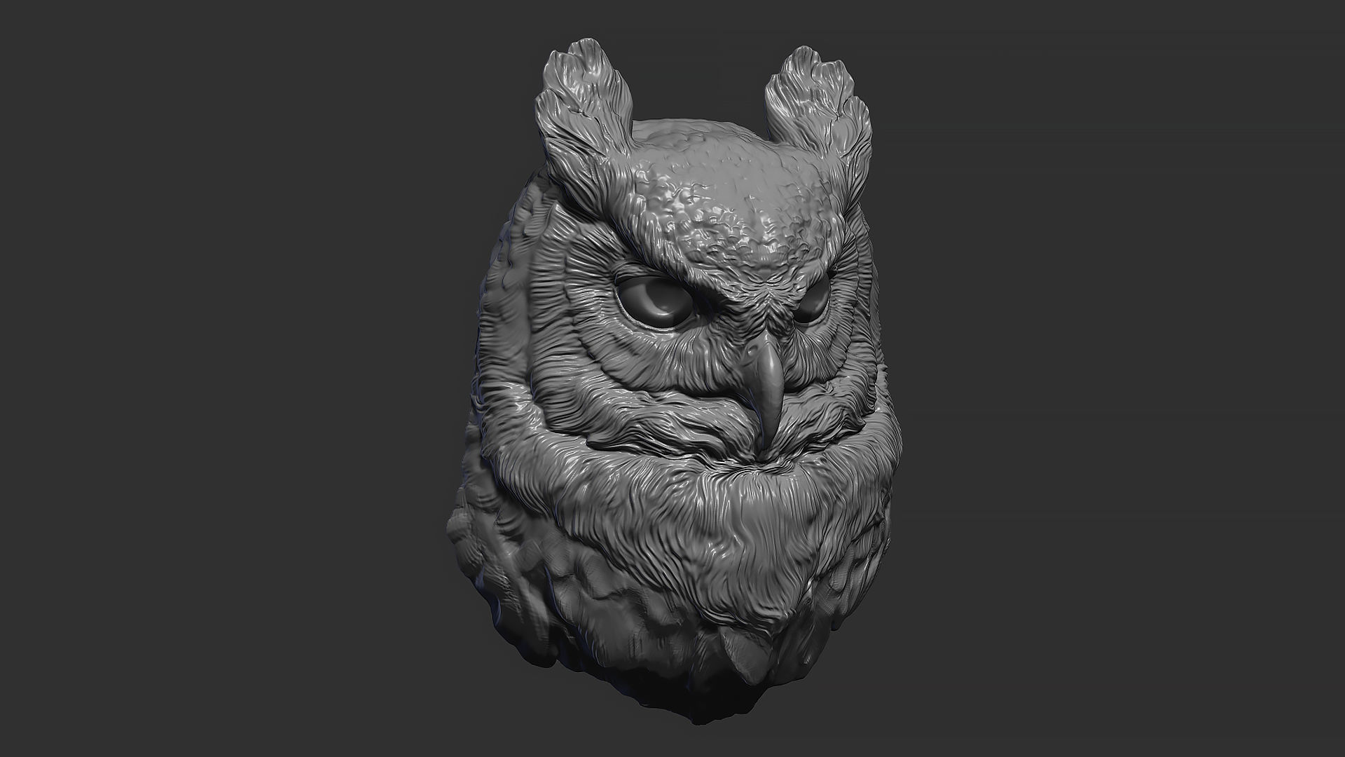 Owl head night 3D print model_14