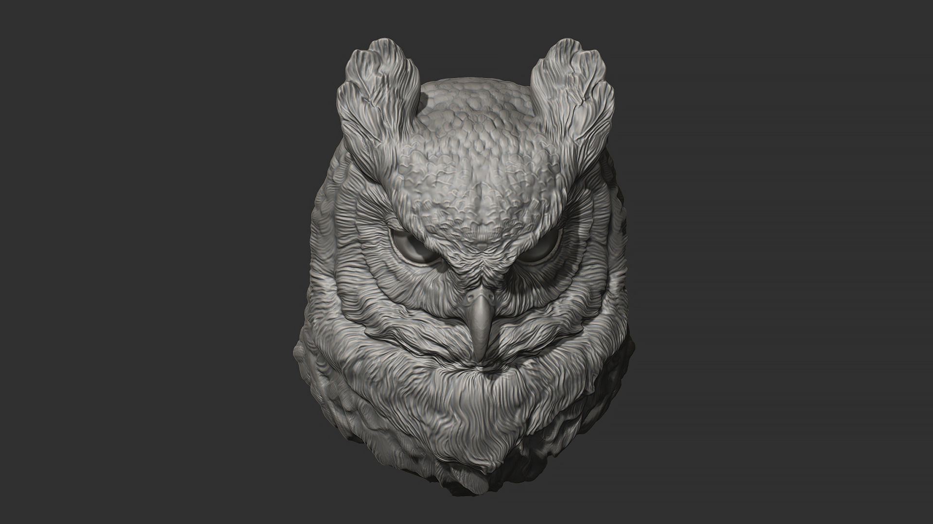 Owl head night 3D print model_16