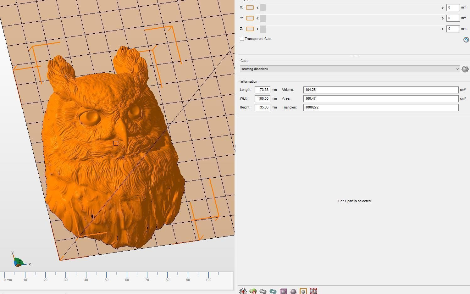Owl head night 3D print model_22