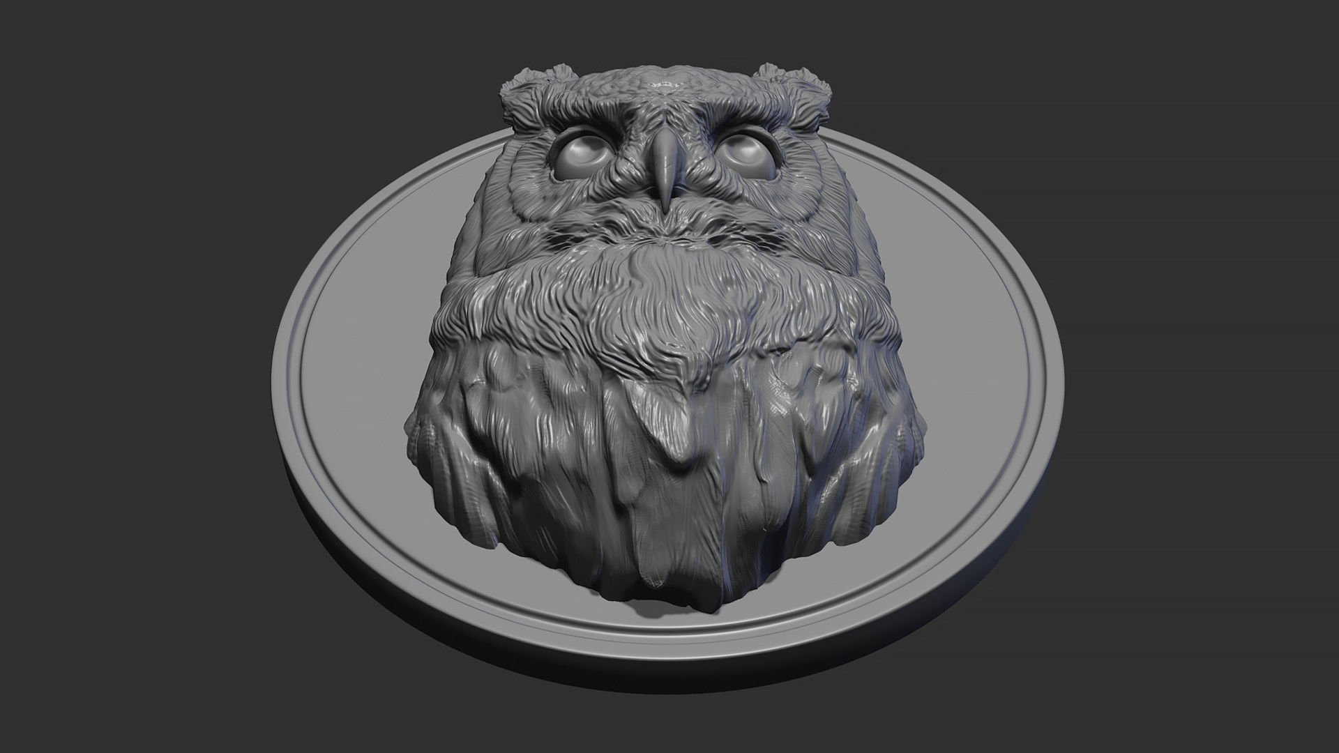 Owl head night 3D print model_10