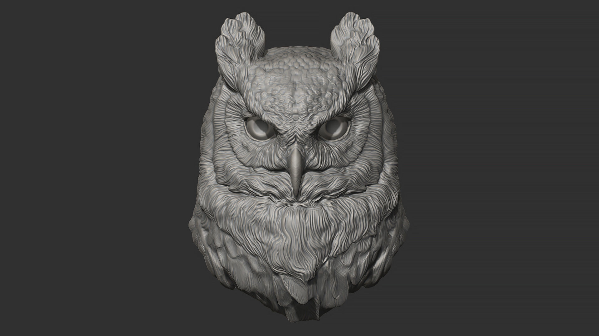Owl head night 3D print model_12