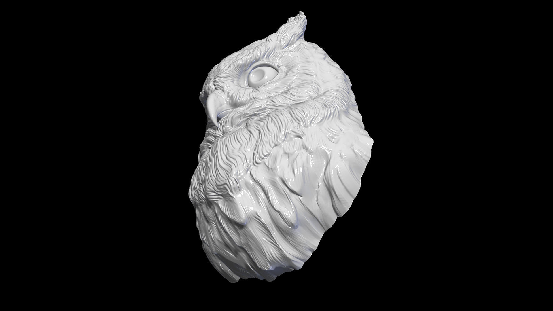 Owl head night 3D print model_18