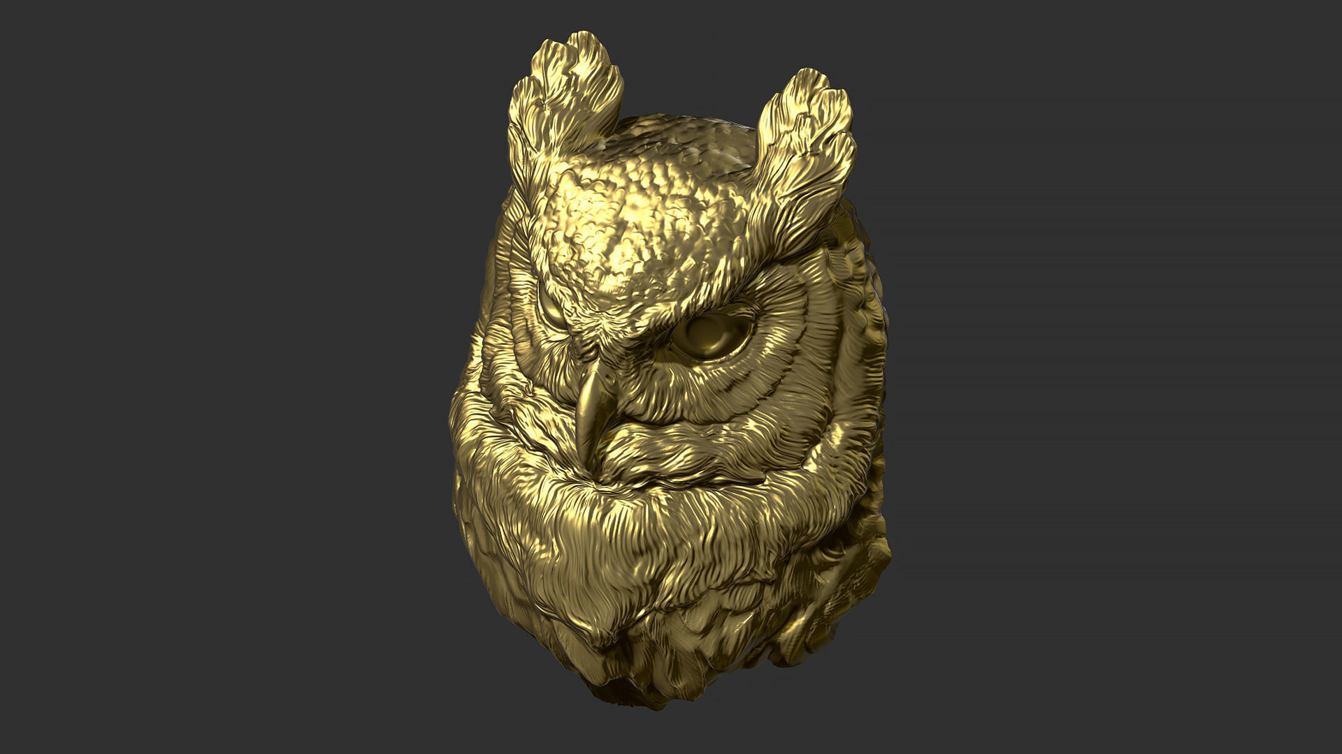 Owl head night 3D print model_5