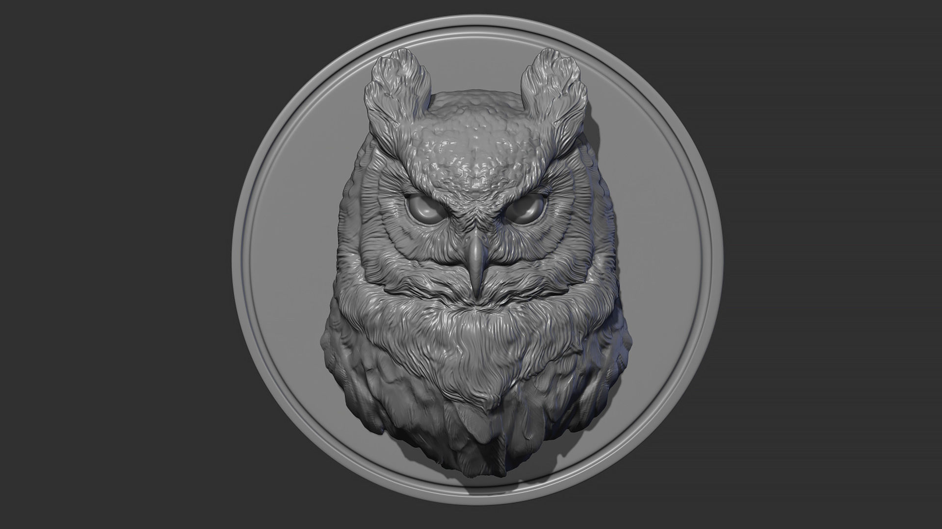 Owl head night 3D print model_7