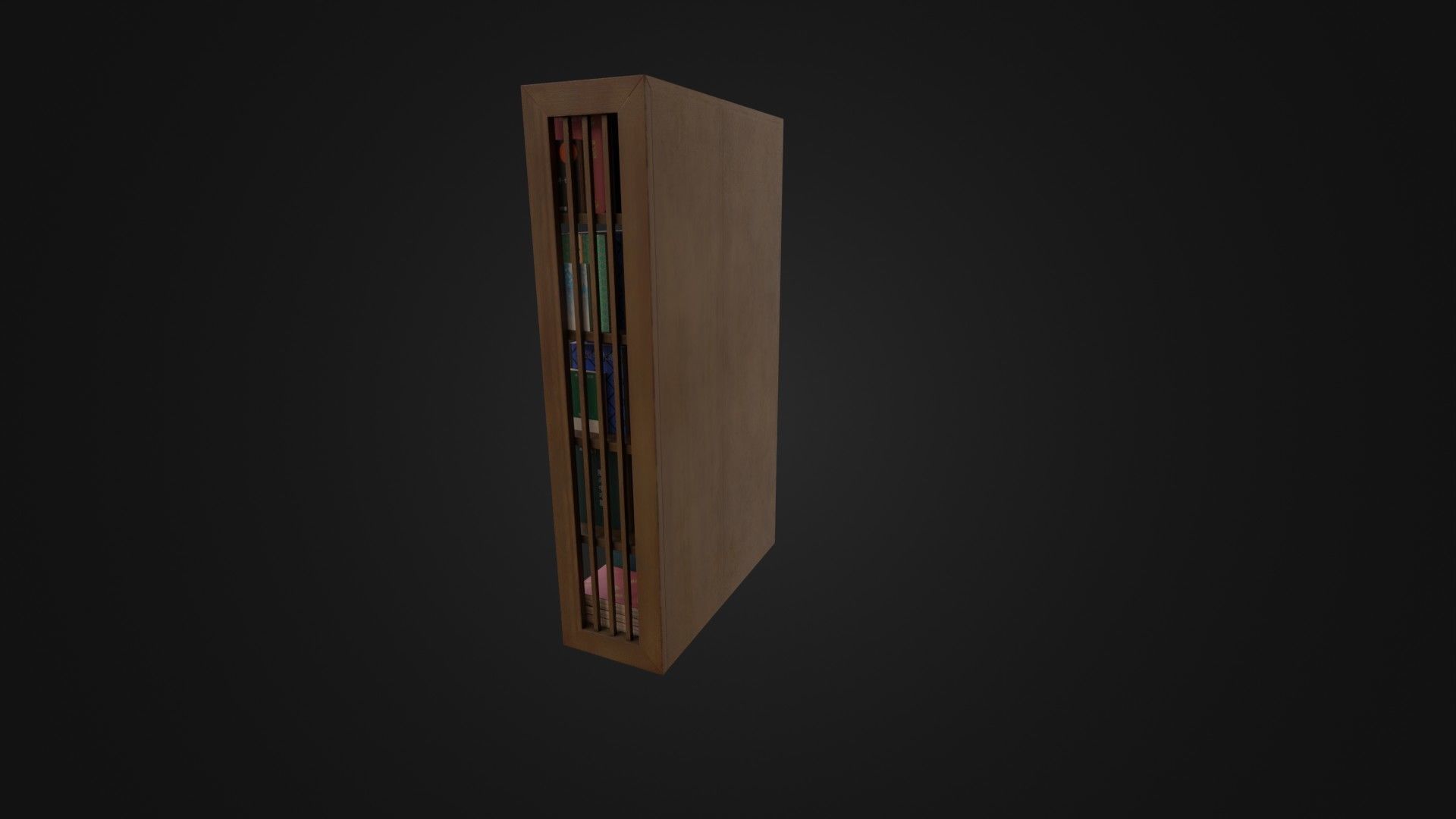 Bookshelf with Japanese Books 01 Low-poly 3D model_31