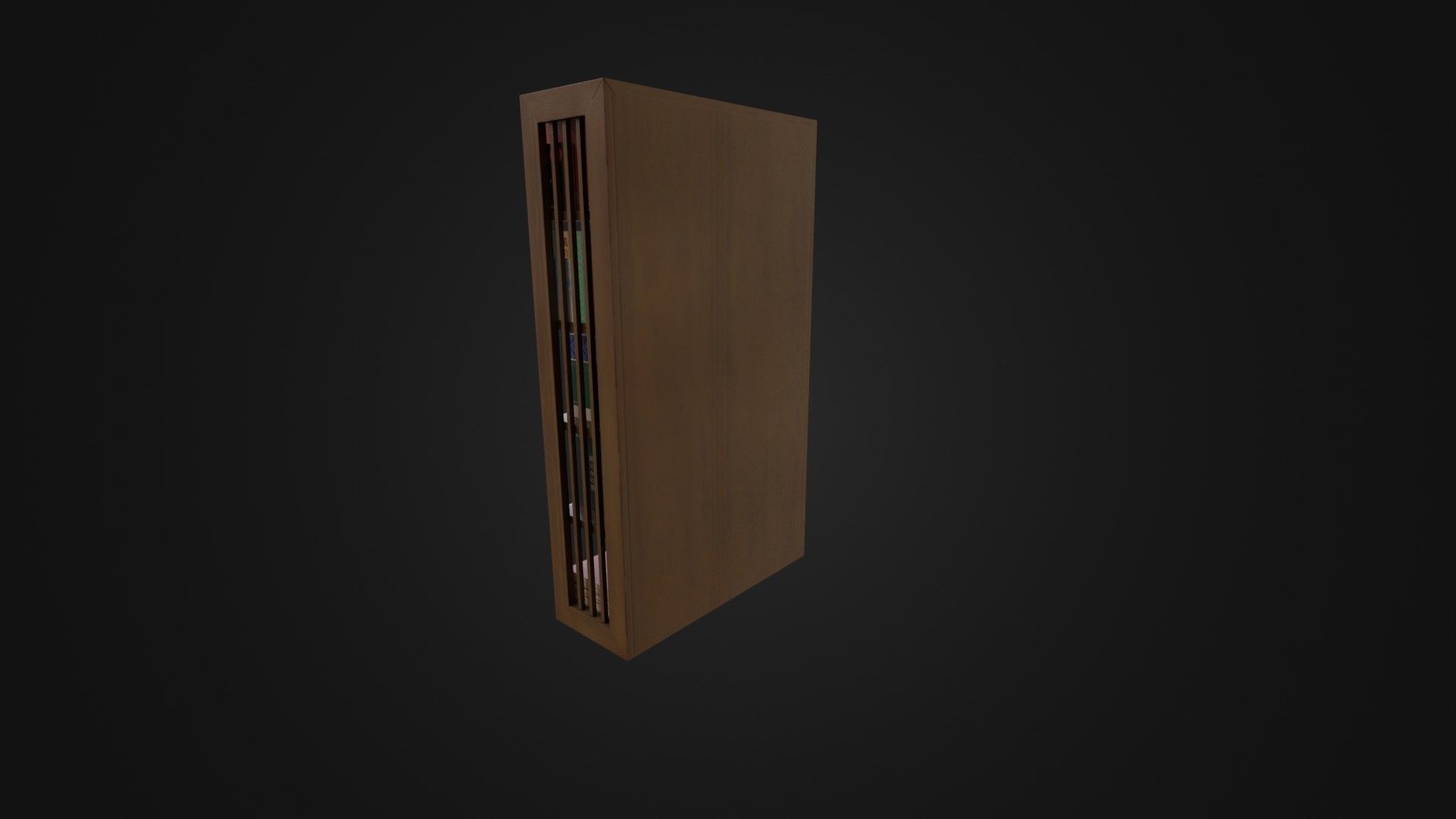 Bookshelf with Japanese Books 01 Low-poly 3D model_29