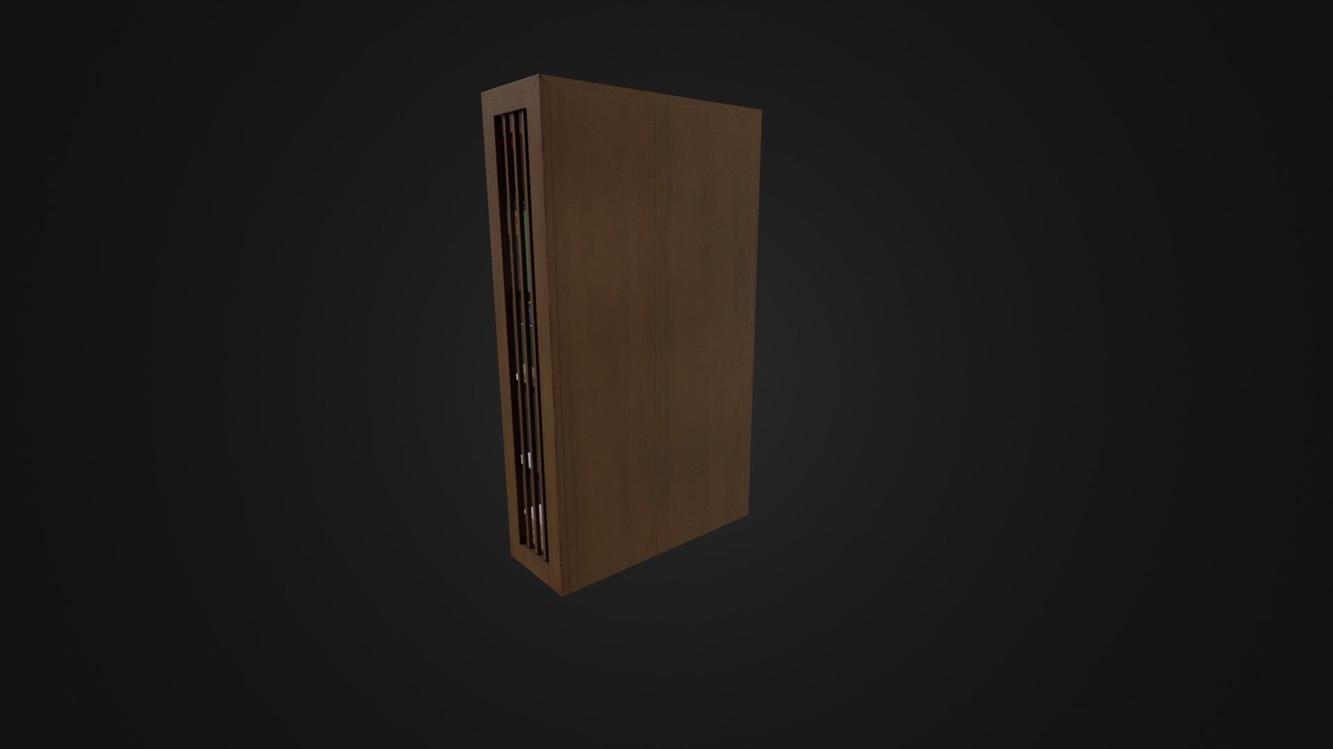 Bookshelf with Japanese Books 01 Low-poly 3D model_28