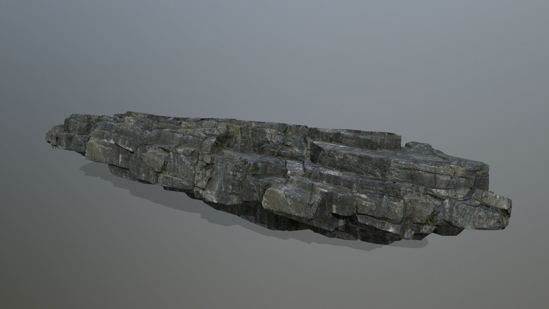 cliff rocks Low-poly 3D model_6