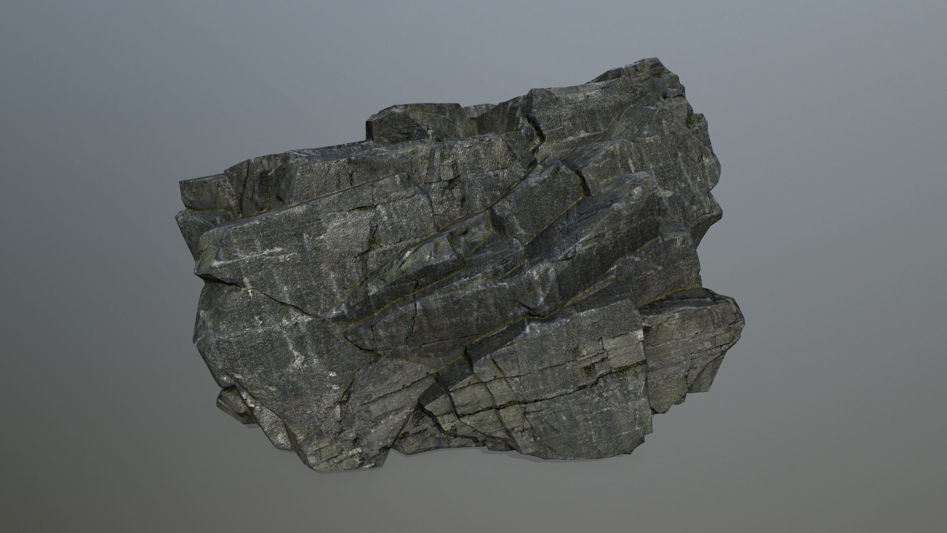 cliff rocks Low-poly 3D model_7