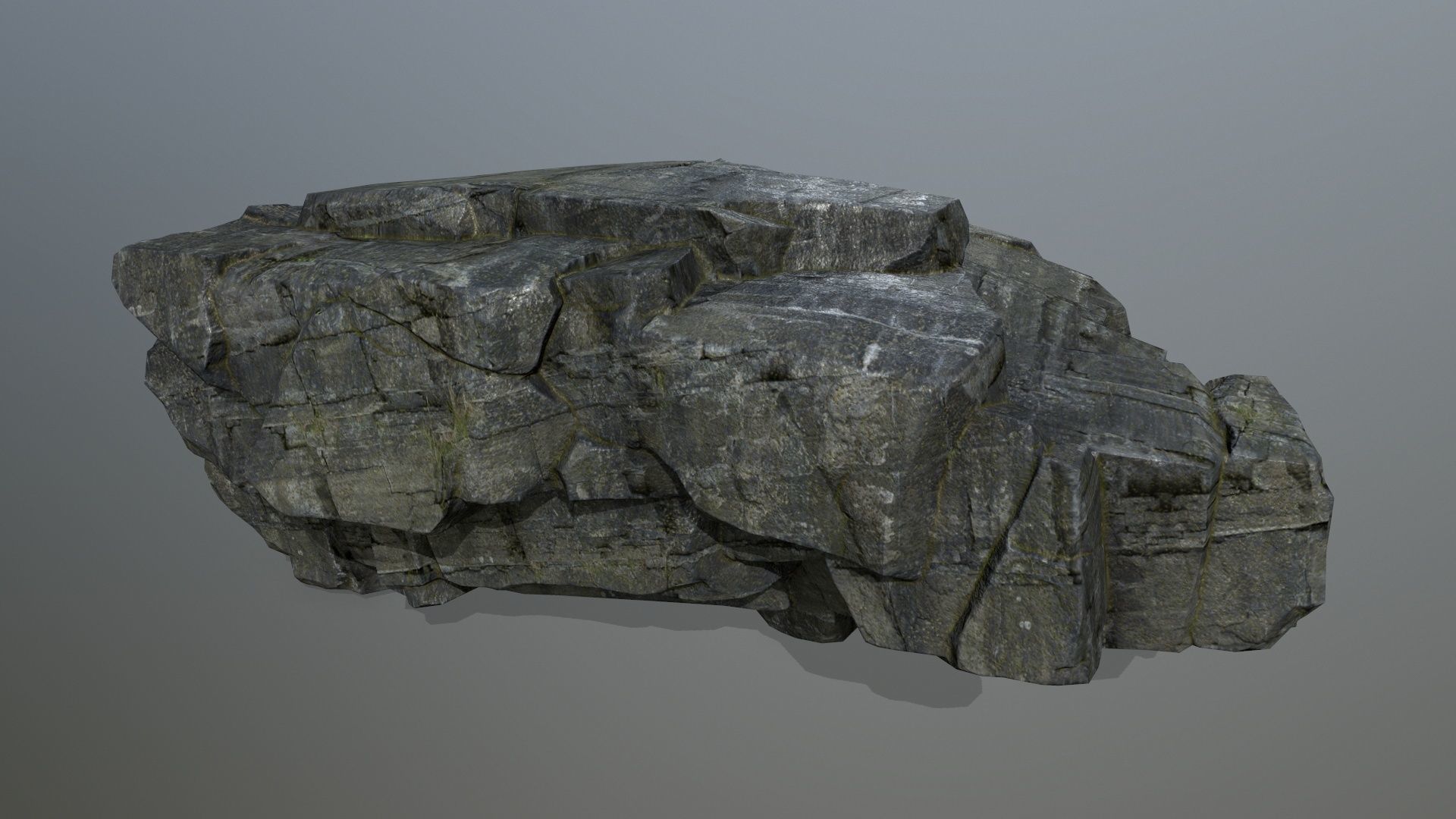 cliff rocks Low-poly 3D model_4