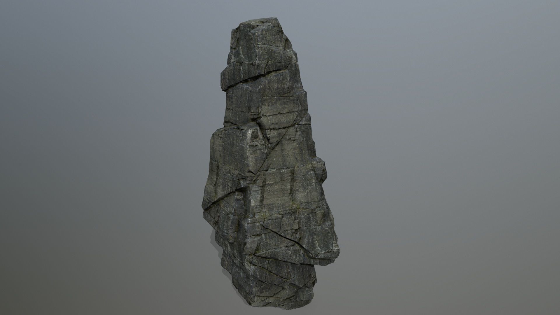 cliff rocks Low-poly 3D model_5