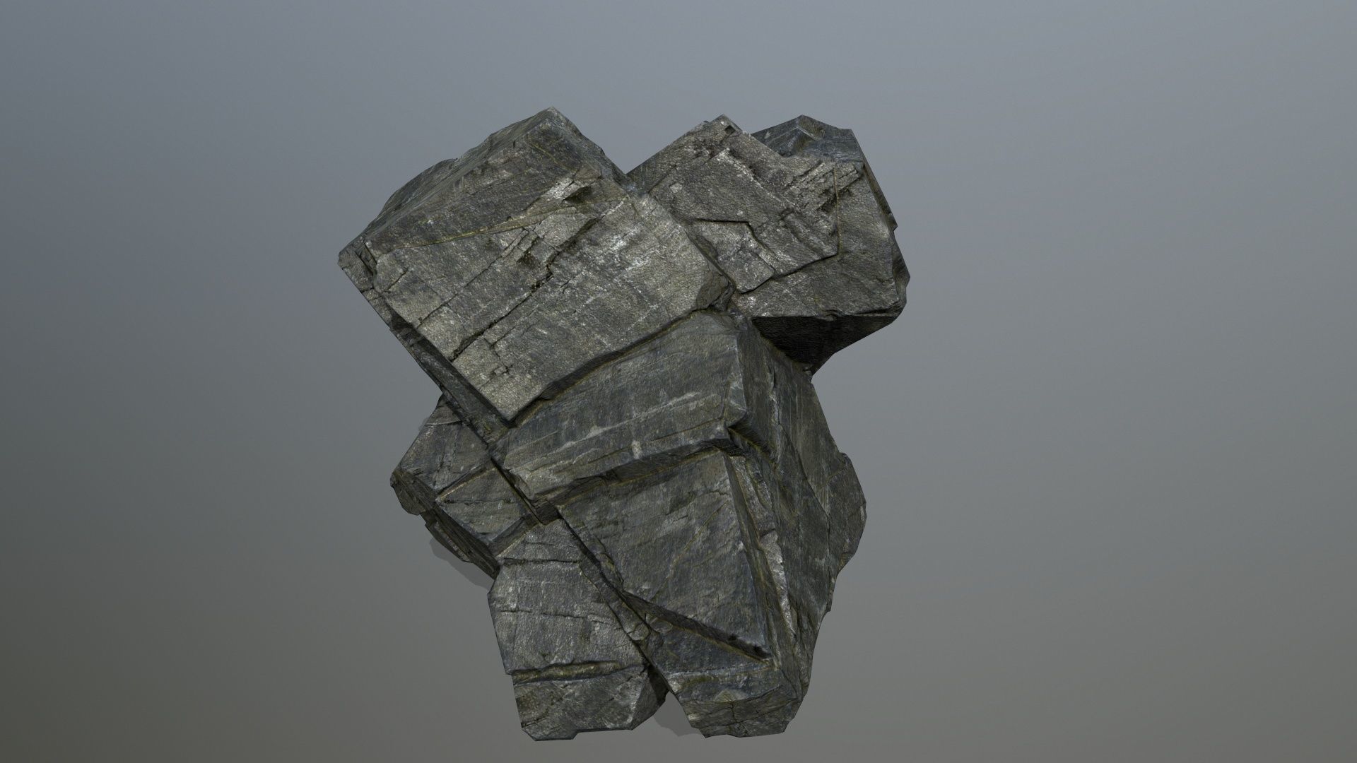 cliff rocks Low-poly 3D model_9