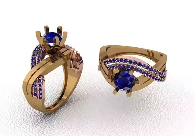 RING98 sapphire engagement ring gold