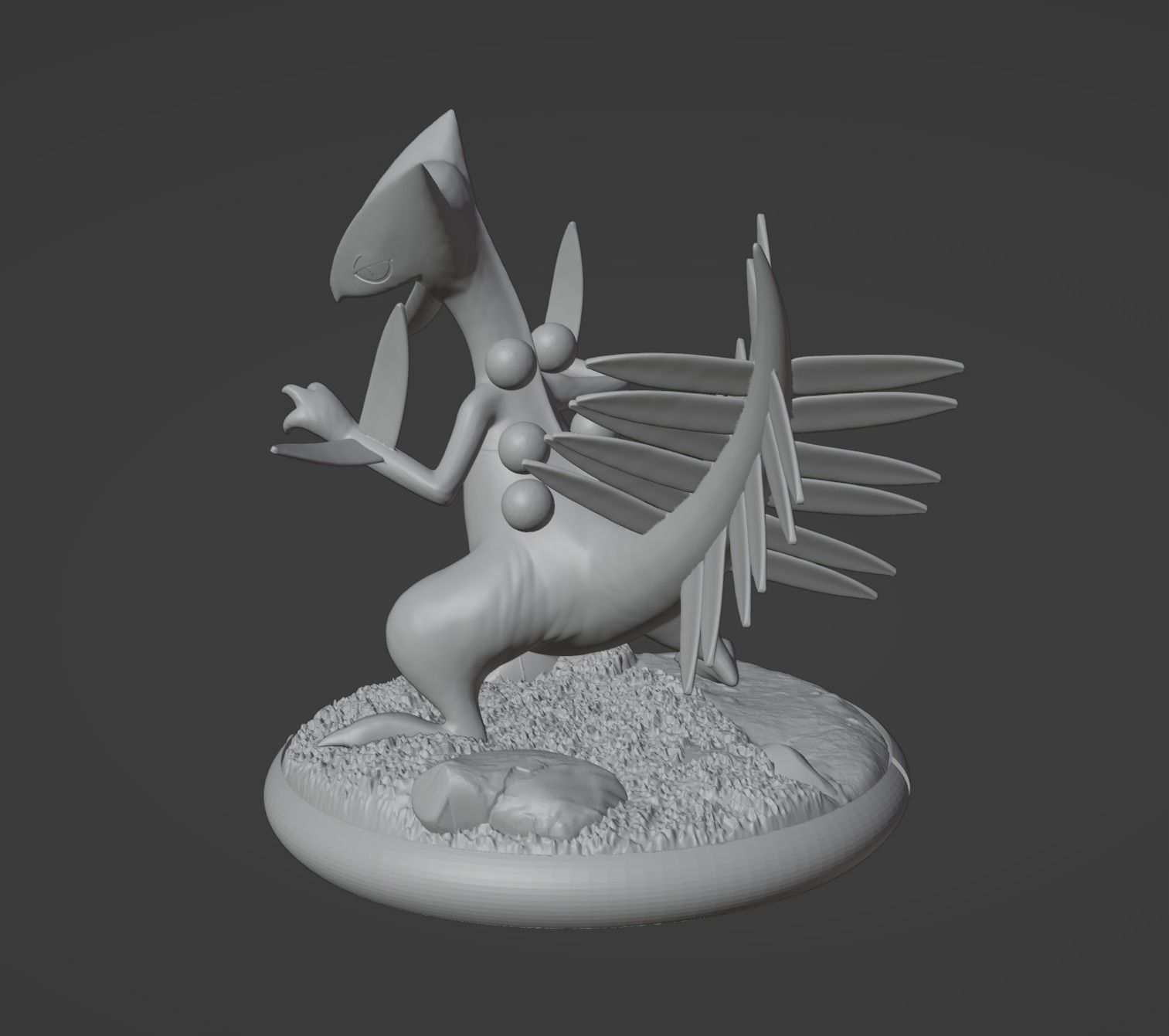 Treecko Grovyle Sceptile and Mega 3D print model 3D print model_53