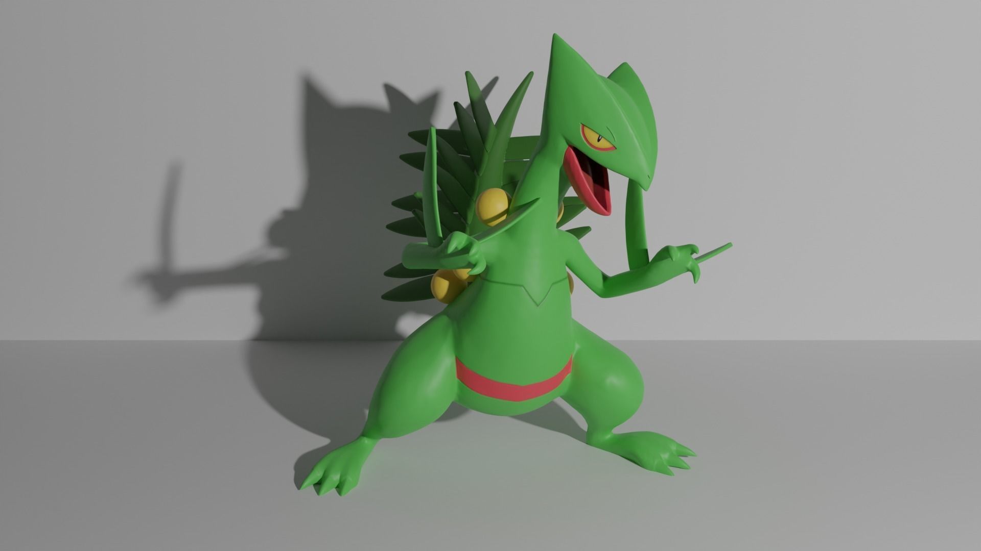 Treecko Grovyle Sceptile and Mega 3D print model 3D print model_10