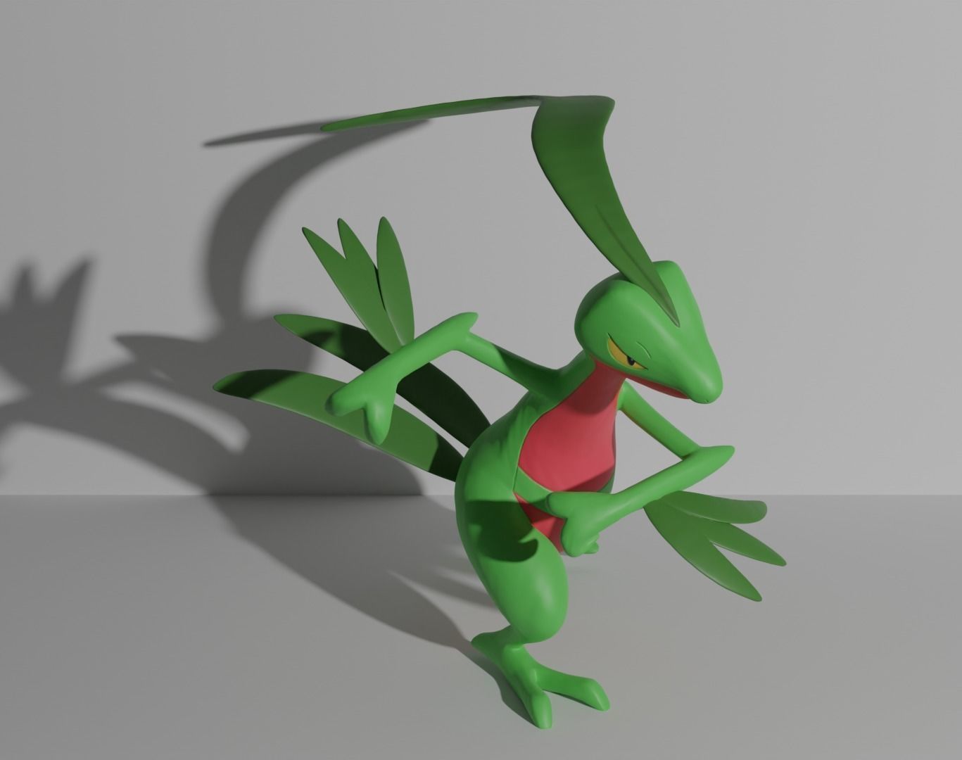 Treecko Grovyle Sceptile and Mega 3D print model 3D print model_7