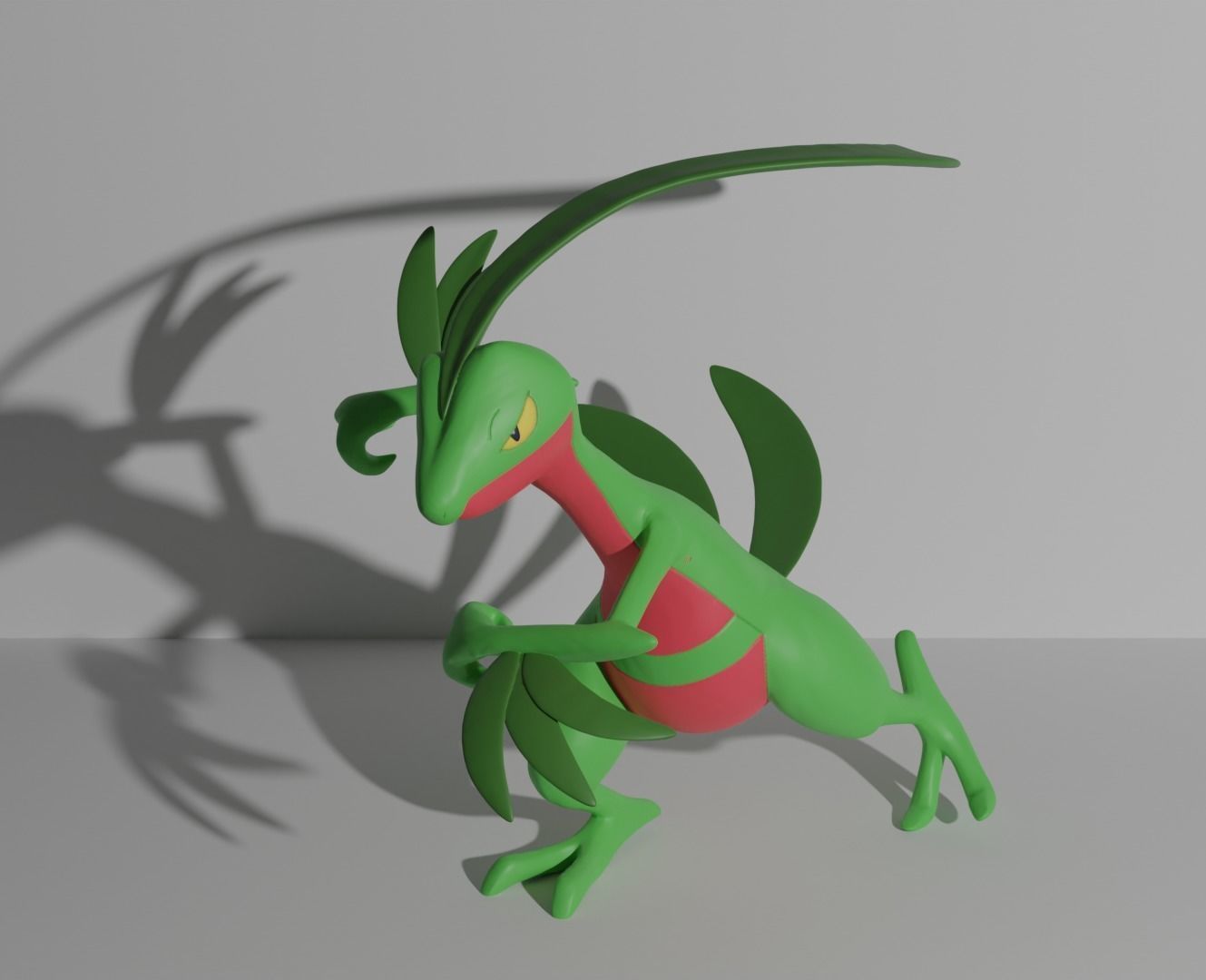 Treecko Grovyle Sceptile and Mega 3D print model 3D print model_5