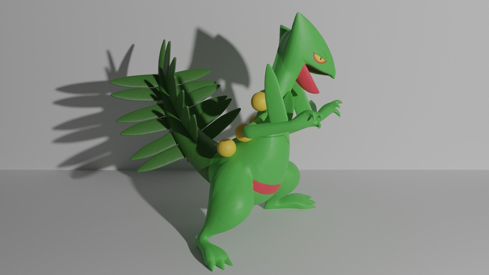 Treecko Grovyle Sceptile and Mega 3D print model 3D print model_12