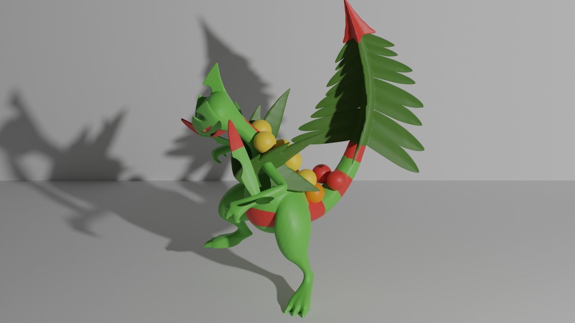 Treecko Grovyle Sceptile and Mega 3D print model 3D print model_15