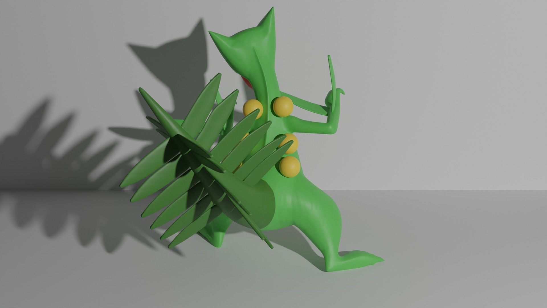 Treecko Grovyle Sceptile and Mega 3D print model 3D print model_9