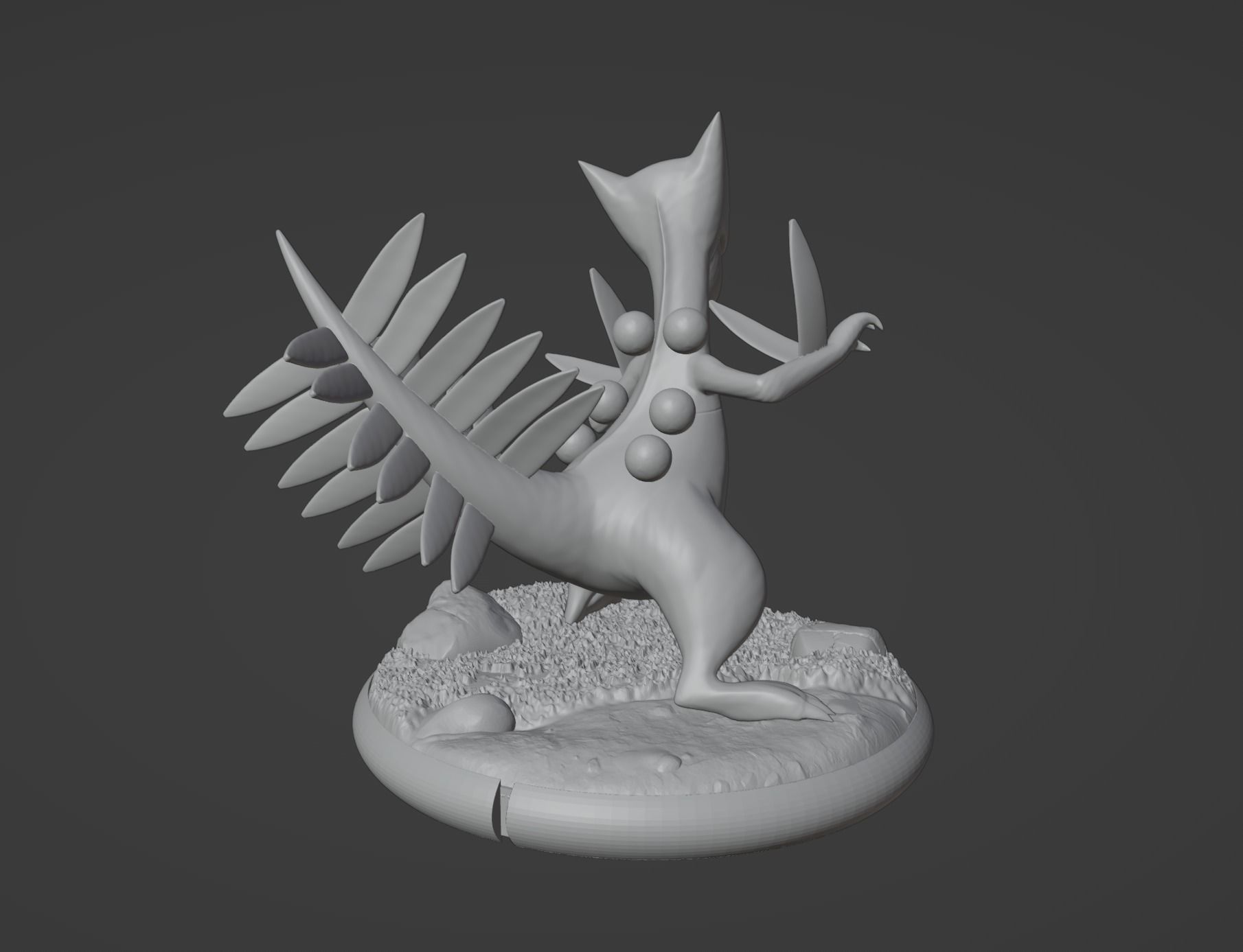 Treecko Grovyle Sceptile and Mega 3D print model 3D print model_47