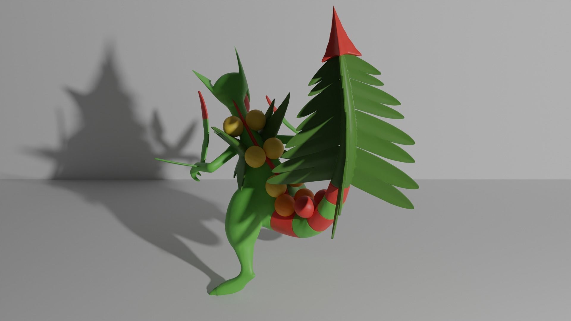 Treecko Grovyle Sceptile and Mega 3D print model 3D print model_16